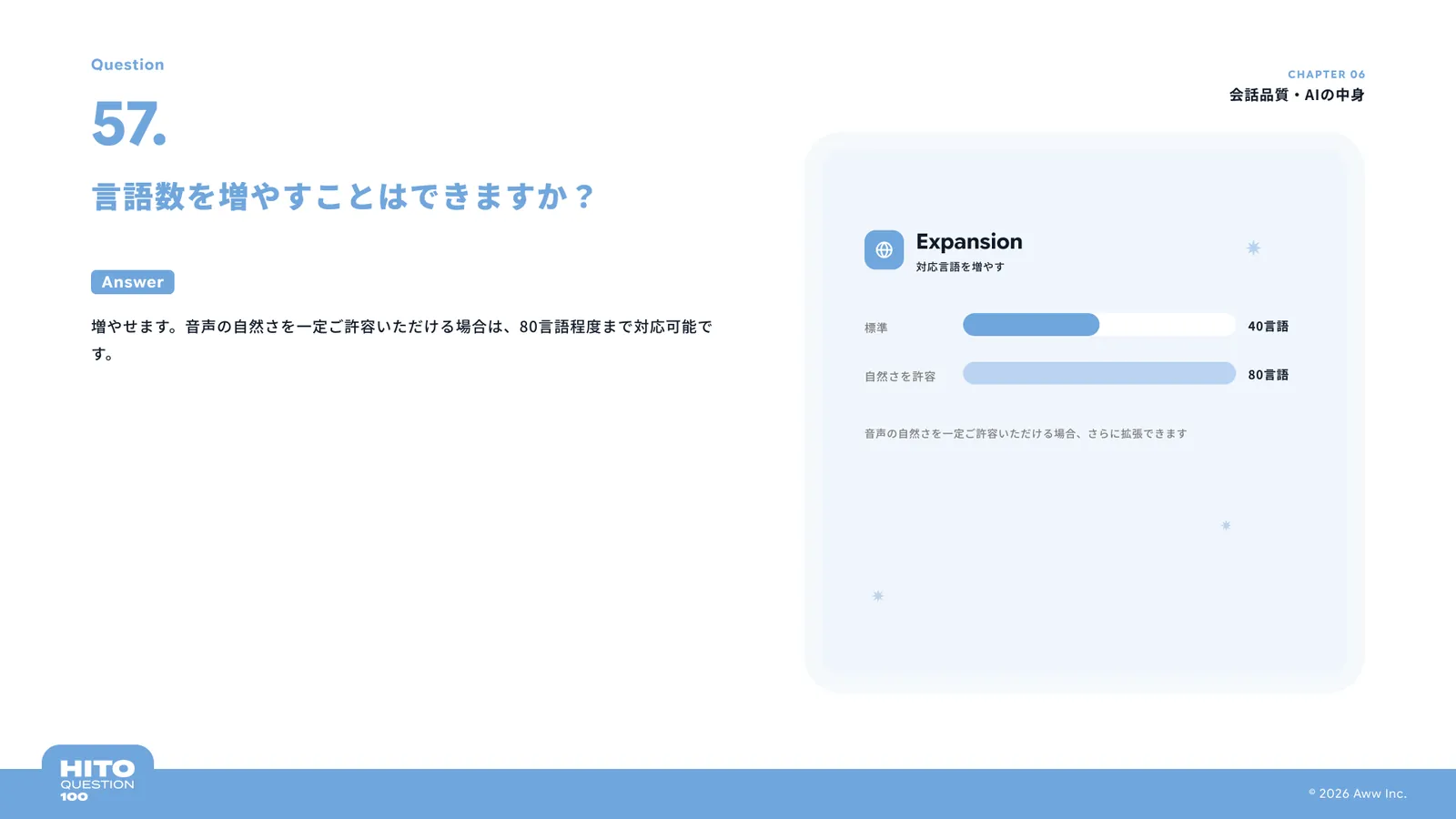 言語数を増やすことはできますか？（スライド66ページ目）