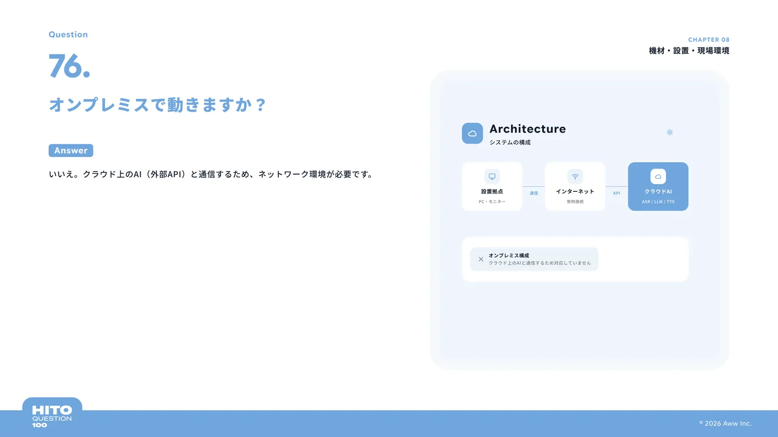 オンプレミスで動きますか？（スライド87ページ目）
